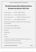 8th Grade Georgia History Milestone Review Questions and Answers 100&percnt; Pass