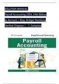 Solution Manual for Payroll Accounting 2024&comma; 34th Edition by Bernard J&period; Bieg&comma; Bridget Stomberg&comma; Verified Chapters 1 - 7&comma; Complete Newest Version