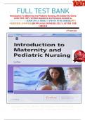 FULL TEST BANK Introduction To Maternity And Pediatric Nursing&comma; 8th Edition By Gloria Leifer With 100&percnt; Verified Questions And Answers Graded A&plus;      