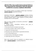 ABCTE PTK- Successful Instructional Delivery Test Exam Review Questions with all Answers verified for accuracy Updated 2024&sol;2025