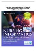 Test Bank For Nursing Informatics for the Advanced Practice Nurse Patient Safety&comma; Quality&comma; Outcomes&comma; and Interprofessionalism 3rd Edition 