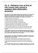 Ch&period; 9 - Palliative Care at End of Life &lpar;Lewis&rpar; fully solved & updated 2025-2026&lpar;100- accuracy&rpar;&period;