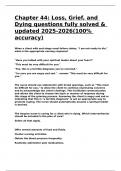Chapter 44 Loss&comma; Grief&comma; and Dying questions fully solved & updated 2025-2026&lpar;100- accuracy&rpar;&period;