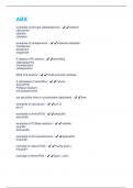 ABX QUESTIONS WITH 100 &percnt; CORRECT ANSWERS &vert; VERIFIED