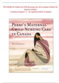 TEST BANK For Maternal Child Nursing Care 3rd Canadian Edition By Keenan Lindsay &vert; Verified Chapter's 1 - 25 Updated 2023&vert; Complete