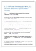 S-12 CITYWIDE SPRINKLER SYSTEMS&comma; S12 SPRINKLER TEST QUESTIONS WITH CORRECT ANSWERS 