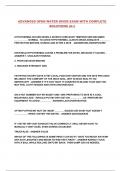 ADVANCED OPEN WATER DIVER EXAM WITH COMPLETE SOLUTIONS &lpar;A&plus;&rpar;