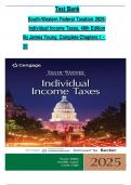 Test Bank South-Western Federal Taxation 2025&colon; Individual Income Taxes&comma; 48th Edition By James Young&vert;&vert; All  Chapters  Included&vert;&vert; Latest Edition