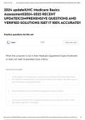 2024 update&vert;UHC Medicare Basics Assessment&vert;2024-2025 RECENT UPDATE&vert;COMPREHENSIVE QUESTIONS AND VERIFIED SOLUTIONS &vert;GET IT 100&percnt; ACCURATE&excl;&excl;