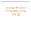 Exam &lpar;elaborations&rpar; PA MOTORCYCLE PERMIT