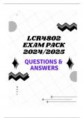 LCR4802 EXAM PACK 2024&sol;2025 &lpar;QUESTIONS & ANSWERS&rpar;