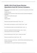 NURS 1014 Final Exam Review Questions And All Correct Answers&period;