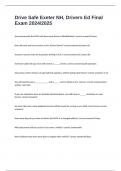 Drive Safe Exeter NH&comma; Drivers Ed Final exam 2024&sol;2025 with 100&percnt; correct answers