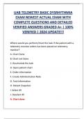 UAB TELEMETRY BASIC DYSRHYTHMIA  EXAM NEWEST ACTUAL EXAM WITH  COMPLETE QUESTIONS AND DETAILED  VERIFIED ANSWERS GRADED A&plus; &vert; 100&percnt;  VERIFIED &vert; 2024 UPDATE&excl;&excl;&excl;
