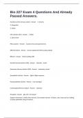 Bio 227 Exam 4 Questions And Already Passed Answers&period;
