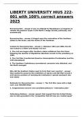 LIBERTY UNIVERSITY HIUS 222-001 with 100- correct answers 2025&period;