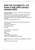 BUSI 352 Cornfield Ch&period; 5-8 Exam 2 with 100- correct answers 2025