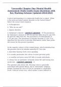 Varcarolis Chapter One Mental Health Assessment Study Guide Exam Questions with Key Marking Scheme Updated 2024&sol;2025