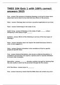 THEO 104 Quiz 1 with 100- correct answers 2025&period;
