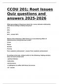 CCOU 201 Root Issues Quiz questions and answers 2025-2026&period;
