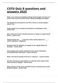 CSTU Quiz 8 questions and answers 2025
