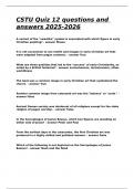 CSTU Quiz 12 questions and answers 2025-2026&period;
