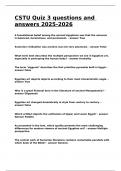 CSTU Quiz 3 questions and answers 2025-2026