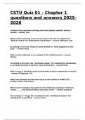 CSTU Quiz 01 - Chapter 1 questions and answers 2025-2026&period;