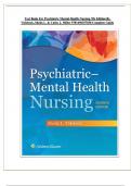 Test Bank For Psychiatric Mental Health Nursing 7th Edition By Videbeck&comma; Sheila L&period; & Cathy J&period; Miller 9781496357038 Complete Guide Updated 2024&vert;2025