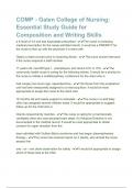 COMP - Galen College of Nursing&colon; Essential Study Guide for Composition and Writing Skills
