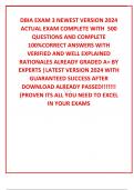 DBIA EXAM 3 NEWEST VERSION 2024 ACTUAL EXAM COMPLETE WITH  500 QUESTIONS AND COMPLETE 100&percnt;CORRECT ANSWERS WITH VERIFIED AND WELL EXPLAINED RATIONALES ALREADY GRADED A&plus; BY EXPERTS &vert;LATEST VERSION 2024 WITH GUARANTEED SUCCESS AFTER DOWNLOAD ALREADY PASSED&excl;&excl;