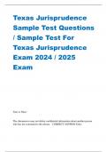 Texas Jurisprudence Sample Test Questions &sol; Sample Test For Texas Jurisprudence Exam 2024 &sol; 2025 Exam
