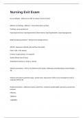 Nursing Exit Exam 2024&sol;2025