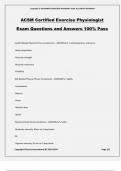 ACSM Certified Exercise Physiologist Exam Questions and Answers 100&percnt; Pass