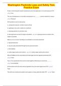Washington Pesticide Laws and Safety Test&comma; Practice Exam
