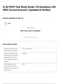 G-22 FDNY Test Study Guide &vert; 55 Questions with 100&percnt; Correct Answers &vert; Updated & Verified