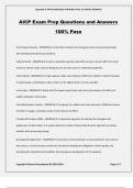 AICP Exam Prep Questions and Answers 100&percnt; Pass