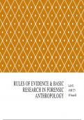 Lab 2 - Rules of Evidence & Basic Research in Forensic Anthropology