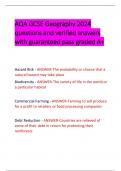 AQA GCSE Geography Glossary 