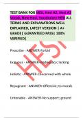 TEST BANK FOR HESI&comma; Hesi A2&comma; Hesi A2 Vocab&comma; New Hesi&comma; Vocabulary HESI ALL TERMS AND EXPLANATIONS WELL EXPLAINED&comma; LATEST VERSION &vert; A&plus; GRADE&vert; GURANTEED PASS&vert; 100&percnt; VERIFIED&vert;