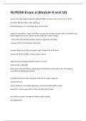 NUR258 Exam 4 &lpar;Module 9 and 10&rpar;