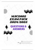 MAC2602 EXAM APCK 2024&sol;2025 &lpar;QUESTIONS & ANSWERS&rpar;
