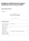 Straighterline CHEM101 General Chemistry I Graded Exam 3 &lpar;New Version June 2024&rpar;