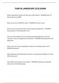  TURF & LANDSCAPE &lpar;3&period;0&rpar; EXAM QUESTIONS AND ANSWERS 2024