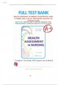 TEST BANK For Health Assessment in Nursing&comma; 7th Edition by Weber&comma; Verified Chapters 1 - 34&comma; Complete Newest Version