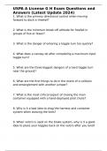 USPA A License G H Exam Questions and Answers &lpar;Latest Update 2024&rpar;
