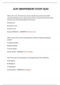  JCAT INDEPENDENT STUDY QUIZ QUESTIONS AND ANSWERS 2024