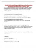 NR-511 Differential Diagnosis & Primary Care Practicum Exam Questions and Correct Answers 2024