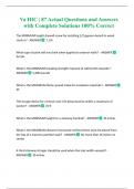 Va HIC &vert; 87 Actual Questions and Answers with Complete Solutions 100&percnt; Correct