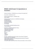 RNSG 1216 Exam &num;1 Questions & Answers